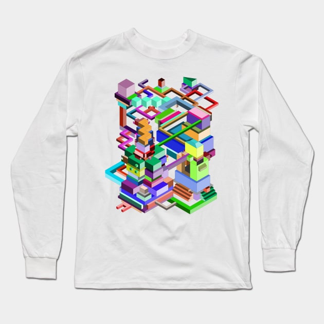 Abstract Maze Long Sleeve T-Shirt by cristinaandmer